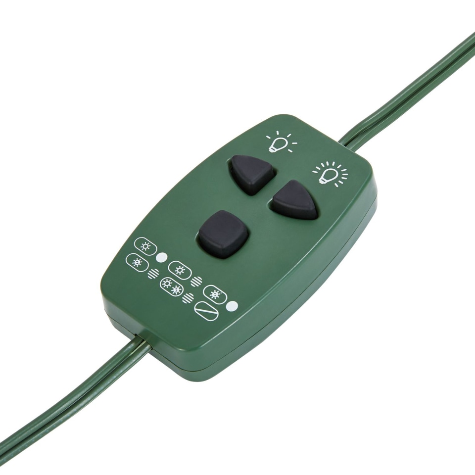 6FT LED Christmas Tree Power Cord With Foot Switch | 8 Light Modes & On/Off Control | Green