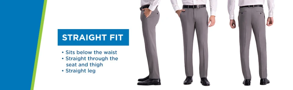 mens haggar active series straight fit dress pants Haggar 4-Way Stretch Dress Pants, Flat Front in Light Grey main image 1