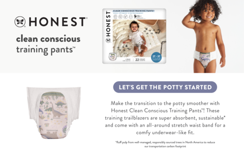The Honest Company Clean Conscious Training Pants Let's Color