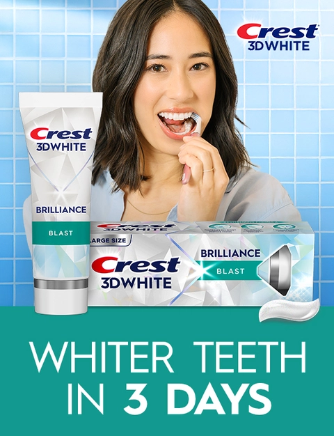 B@BY WATER CREST Ver.100％ & 400％ 8個 Crest 3D White Brilliance Blast Teeth Whitening Toothpaste