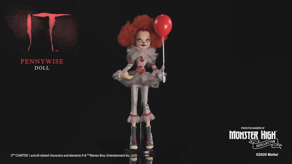 thumbnail video image 2 of IT Pennywise Monster High Collector Doll Premium Clown Costume Mattel, 2 of 7