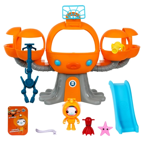 Octonauts Above & Beyond, Octopod Playset, Deep Sea Captain Barnacles and 3  Creatures, 6 Total Pieces, Preschool, Ages 3+