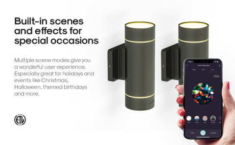 Built-in scenes and effects for special occasions.