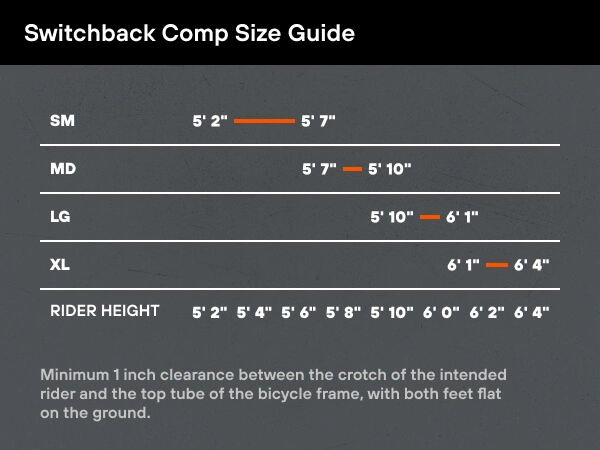 By Height Bike Size Chart Us Model Comfortable Electric Bike