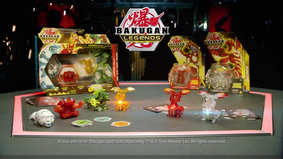 Bakugan Legends Collection 4-Pack, Maxodon Bakugan, Hyenix Geogan, Hanoj  Nova, Nillious Ultra