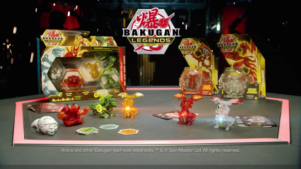 thumbnail video image 2 of Bakugan Legends Collection 4-Pack, Auxillataur Bakugan, Talan Geogan, Pegatrix Nova and more, 2 of 9