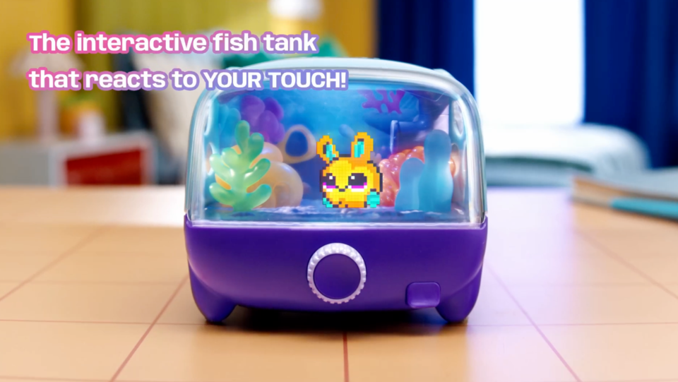 thumbnail video image 2 of Bitzee, Interactive Aquarium Tank with 30 Digital Pets, Reacts to Touch, 2 of 12