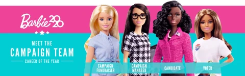 Barbie Career of the Year Campaign Team Giftset with 4-Dolls