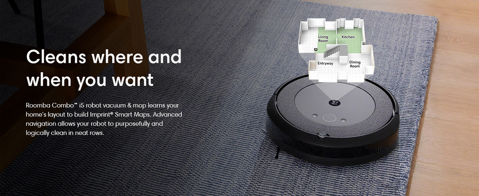 iRobot Roomba Combo i5 Robot Vacuum, Free Shipping