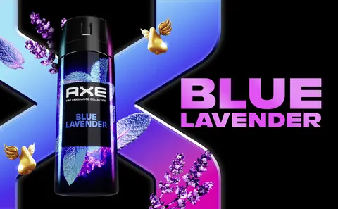 AXE Premium Deodorant Body Spray For Men Blue Lavender, 4 oz
