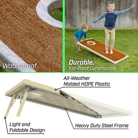 Waterproof, Durable HDPE Plastic Corn Hole