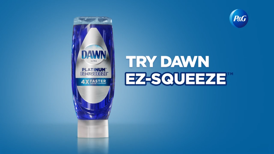thumbnail video image 7 of Dawn Ez-Squeeze Platinum Dishwashing Liquid Dish Soap, Refreshing Rain Scent, 18 Fl Oz, 7 of 7