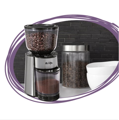 Mr. Coffee Automatic Burr Grinder with 18 Custom Grinder Settings – The  Curiosity Cafe