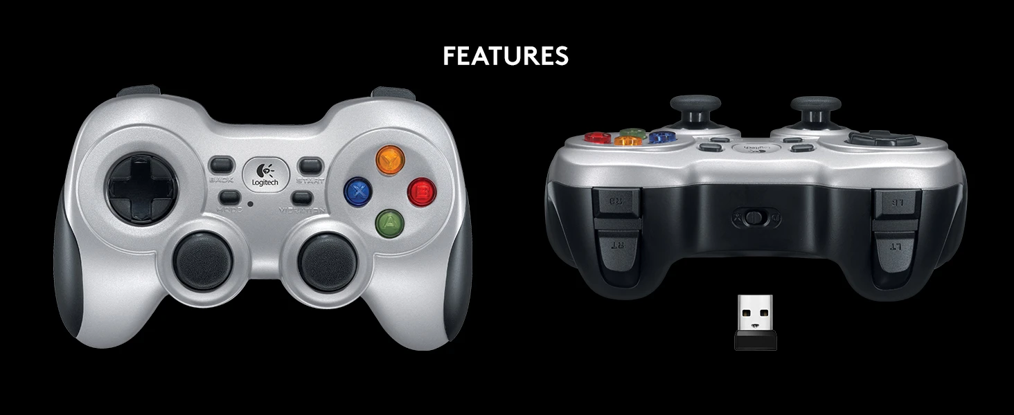 Logitech F710 Wireless Gaming Pad, Silver/Black (940-000117) | Staples