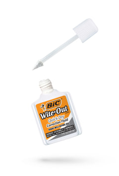 BIC Wite-Out Brand Quick Dry Correction Fluid, 20 ml Bottles, 12