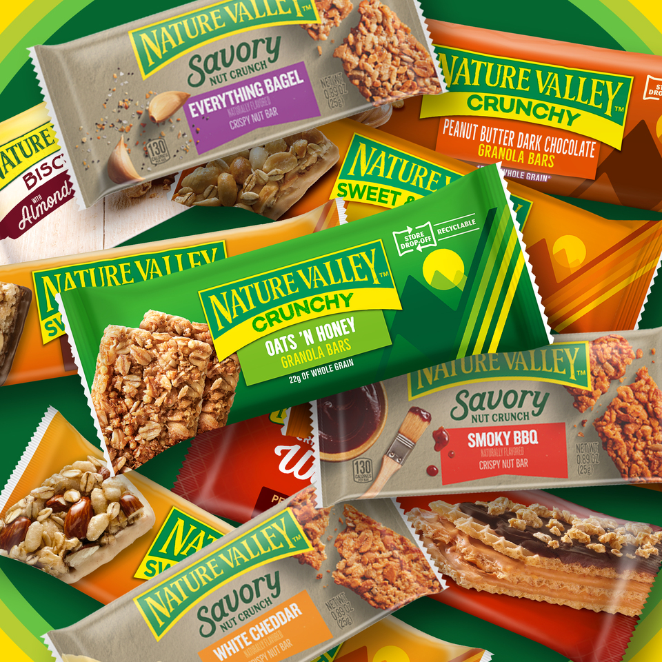 Nature Valley Savory Nut Crunch Bars, Everything Bagel, 0.89 oz, 5 bars ...