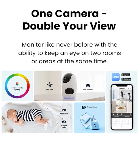 thumbnail image 2 of Lorex 2K Wi-Fi Smart Lightbulb Camera | E26/E27 Socket | Pan-Tilt View, Color Night Vision, Person & Vehicle Detection | 2-Way Talk | Alexa/Google | Cloud & Local Storage Option 2 of 11