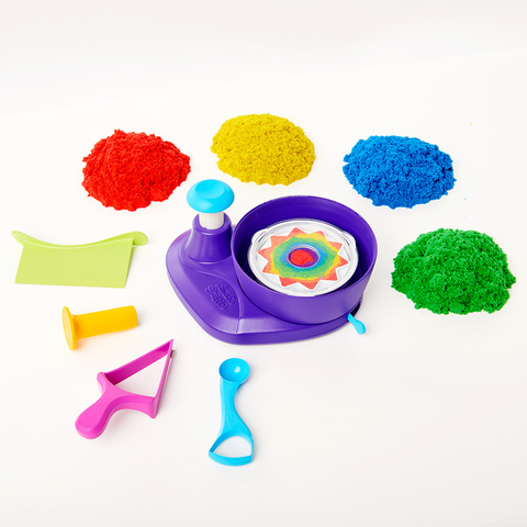 Kinetic 2 lbs Sand Sandisfying Set 10 Tools Ages 3+ Toy Play Build