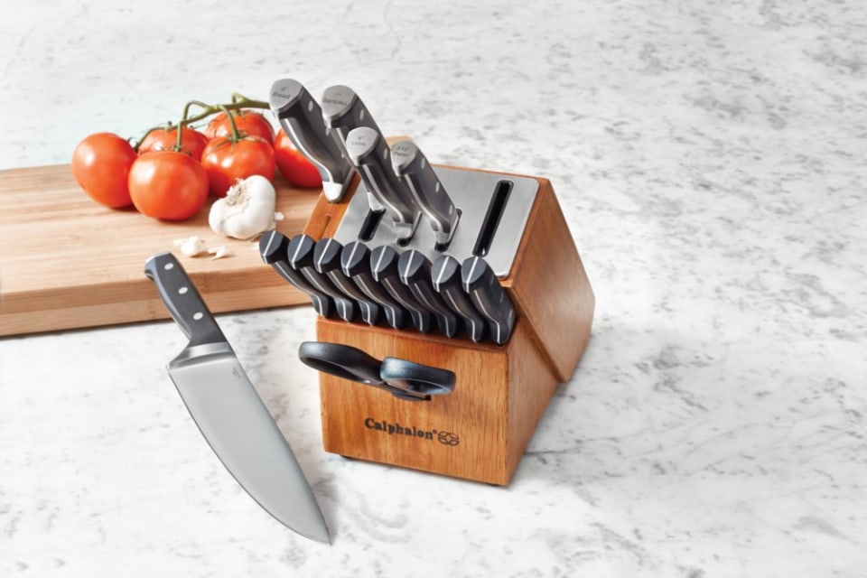 Williams Sonoma Calphalon Classic SharpIN Stainless-Steel Knives, Set of 15