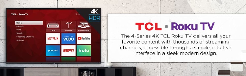 TCL 50 Class 4K UHD LED Roku Smart TV 4 Series 50S421 