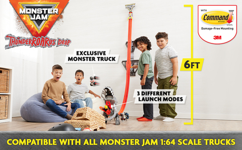  Monster Jam ThunderROARus Drop Playset with Exclusive
