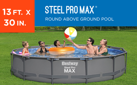 Steel Pro MAX™ 13’ x 30” Round Above Ground Pool