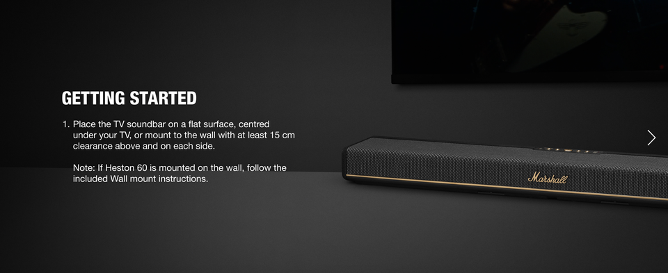 Marshall Heston 60 5.1 Channel Soundbar with Dolby Atmos Immersive