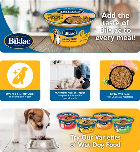 ドッグフード yuu Bil-Jac® Chunky Stew Adult Wet Dog Food - Chicken & Vegetables, 3.5 oz