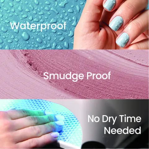 Waterproof, smudge proof, no dry time needed