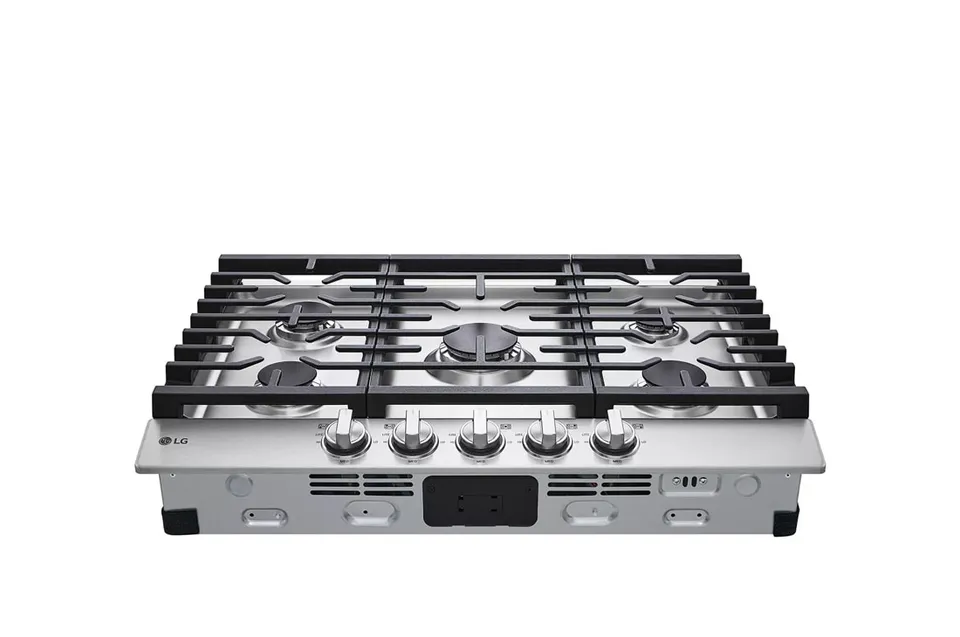 LG 30 inch Stainless 5 Burner Gas Cooktop - Thumbnail 4