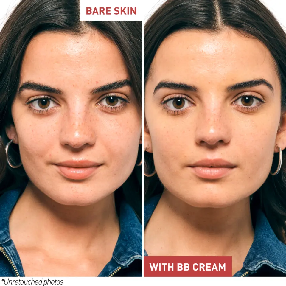 Before and after Erborian&#39;s BB Cream Dore