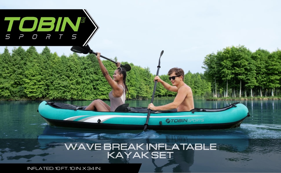 Tobin Sports Wavebreak Inflatable 2person Kayak ShopEZ USA
