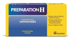 Preparation H Hemorrhoid Symptom Treatment Suppositories, Cocoa Butter, 24  Count 