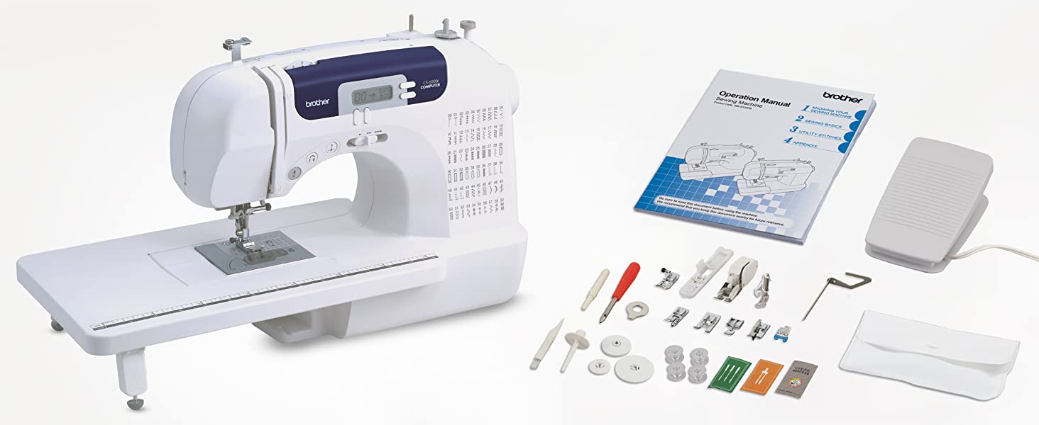 Brother CS6000i Computerized Sewing Machine with Wide Table 