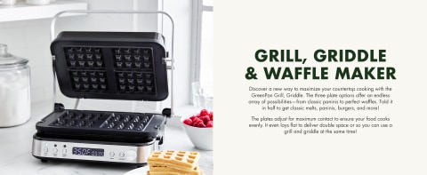 DISCOVER OUR GRILL, GRIDDLE & WAFFLE MAKER
