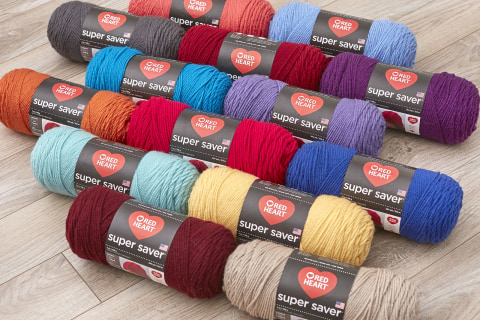 Red Heart Super Saver 3-Pack Yarn, Cherry Red 3 Pack