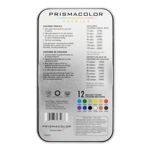 PRISMACOLOR PREMIER Colored Pencils № PC938, 12 Pack, White (3365
