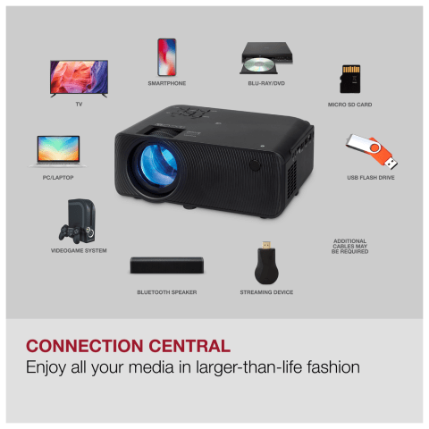 GPX Mini Projector with Bluetooth