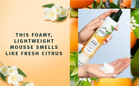 This foamy, lightweight mousse smells like fresh citrus