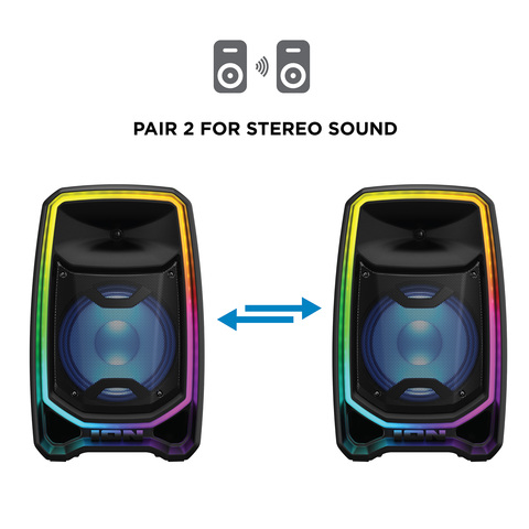 ION Audio Total PA™ Freedom Pair 2 speakers for true stereo sound