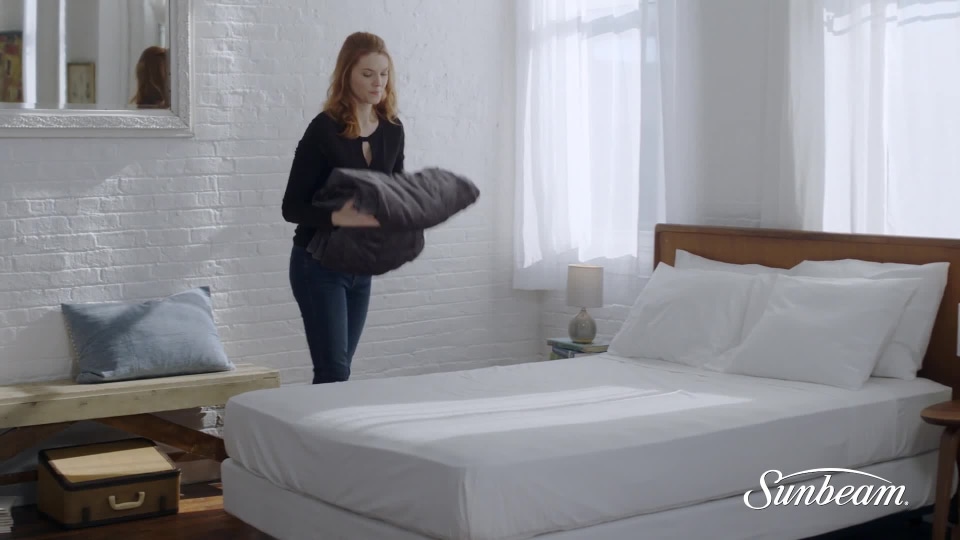 Sunbeam Heated Electric Microplush Blanket with 10 heat settings, Twin