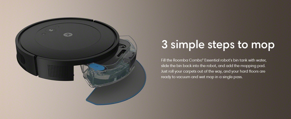 iRobot® Roomba Combo® Essential Robot Vacuum and Mop (Y0140 iRobot® Roomba Combo® Essential Robot Vacuum and Mop (Y0140