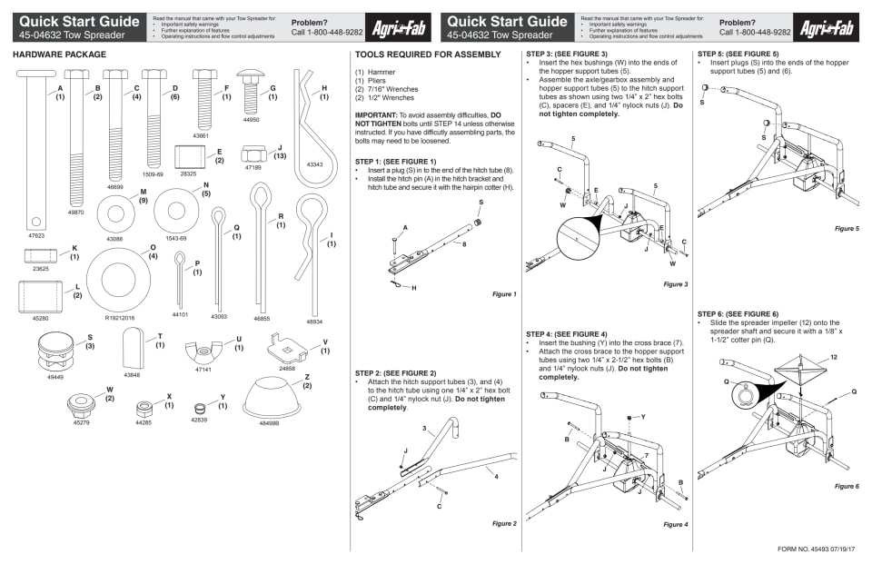 Agri-Fab, Inc. 130 lb. Broadcast Tow Behind Spreader Model #45-04632