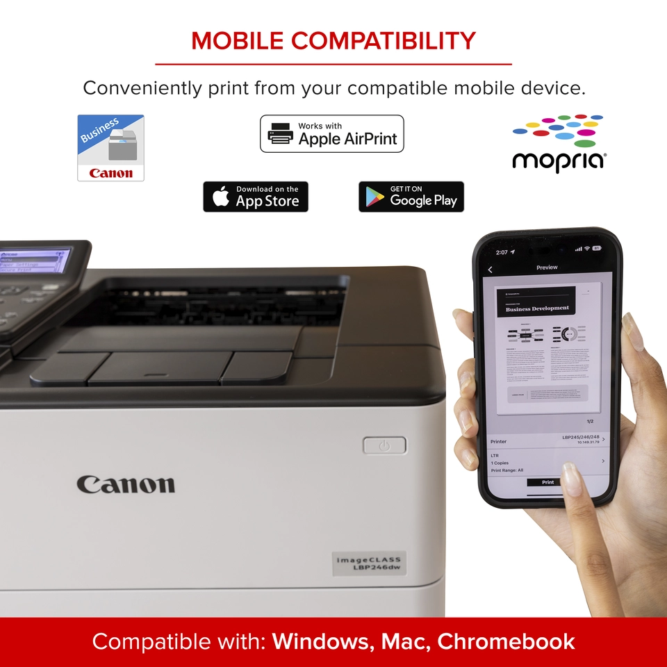Canon imageCLASS LBP246dw LaserJet- Wireless Duplex Monochrome