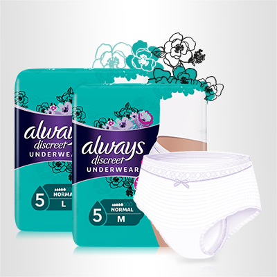 Always Discreet Incontinence Pants Plus Large 8 per pack | British Online