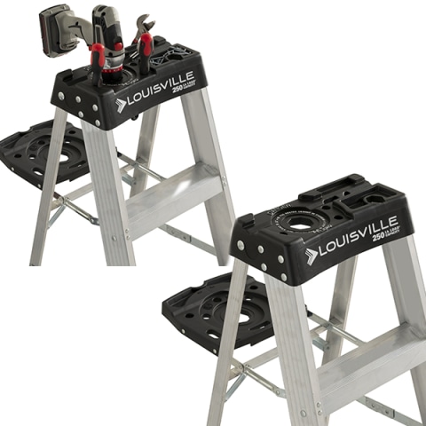 Louisville Ladder 4' Aluminum Step Ladder 250-lb Capacity W-2112-04S