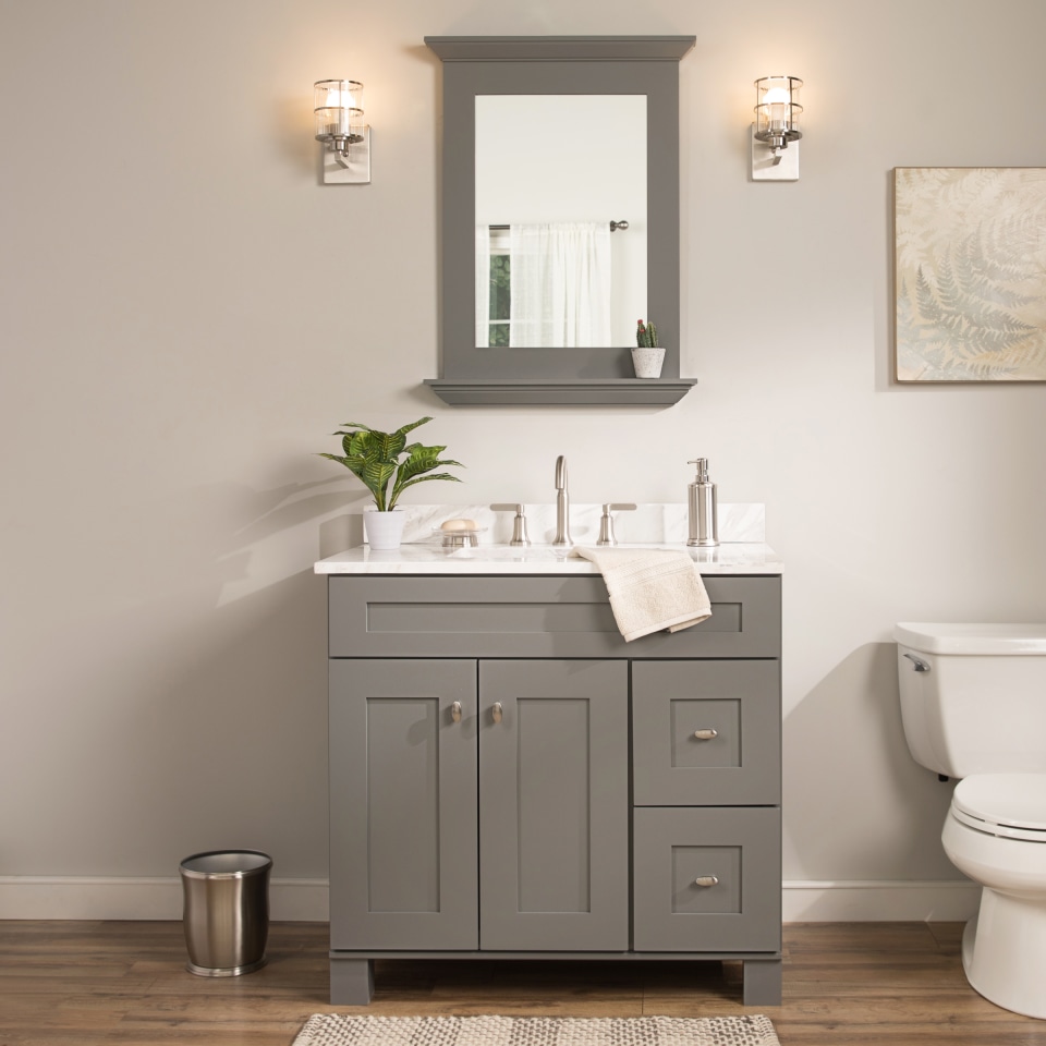 Diamond Now Palencia 48 In Moonstone Gray Bathroom Vanity Cabinet In The Bathroom Vanities Without Tops Department At Lowescom