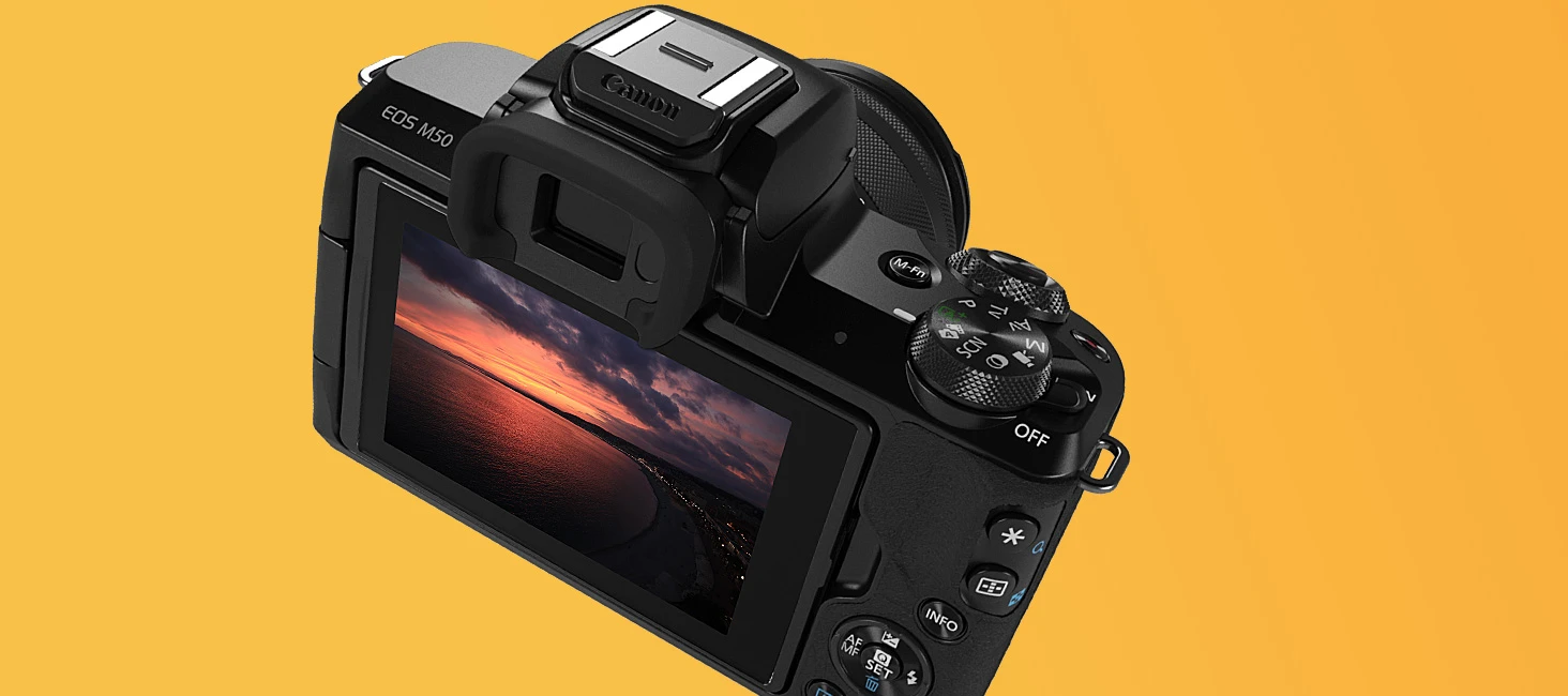 Canon EOS M50 Mirrorless Camera with EF M 15 45mm f/3.5 6.3 IS STM