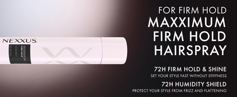 Product bottle with a monochromatic background next to text highlighting its benefits.
