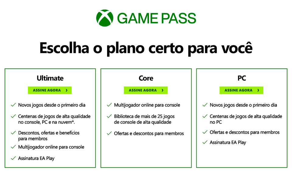 Xbox Game Pass Ultimate - Assinatura 1 Mês - Escorrega o Preço